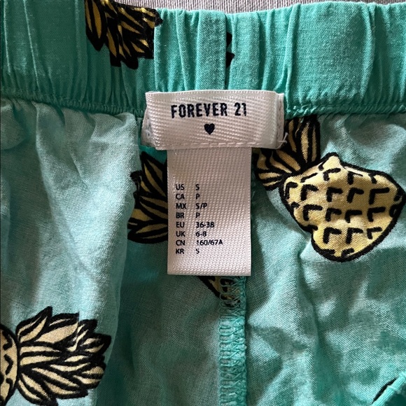 Justice Maroon Drawstring Shorts with Turquoise Pineapple Shorts - Picture 3 of 5